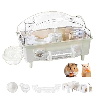 Amazon | SASATO ハムスター ケージ 透明 飼育ケージ セット